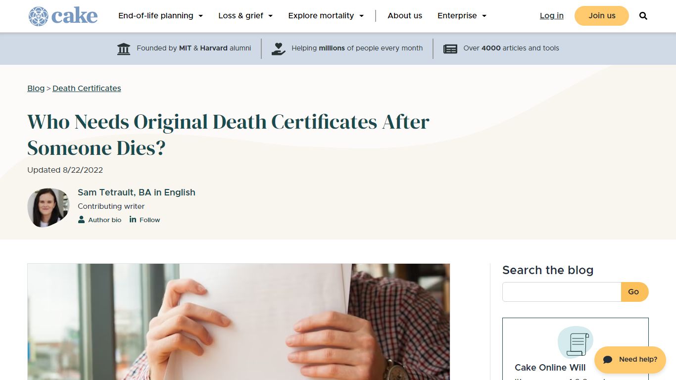 What Parties Need Original Death Certificates After a Loved One Dies ...